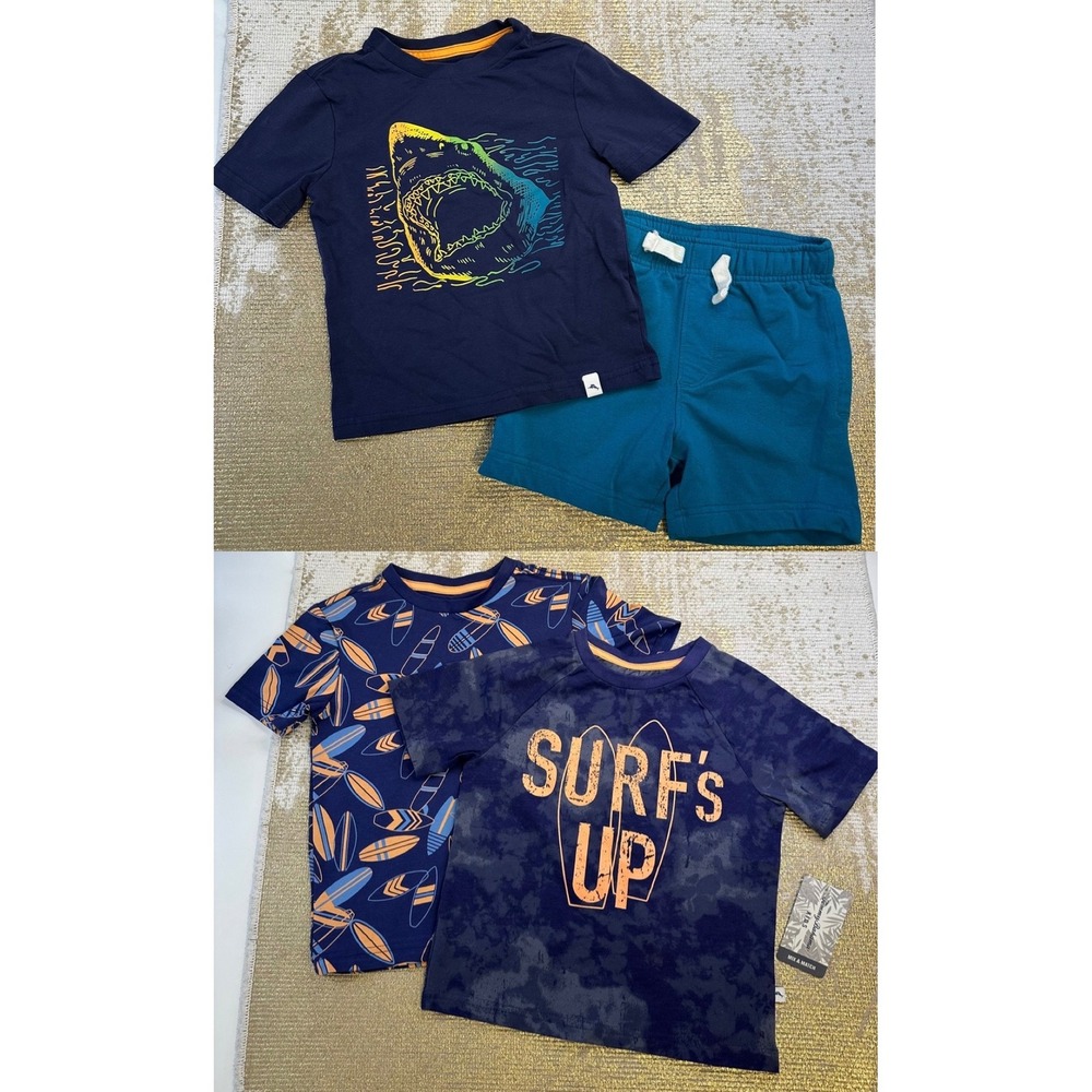 TOMMY BAHAMA Toddler Summer Vacation Shorts & Tees Bundle Matching Outfit | XS/4